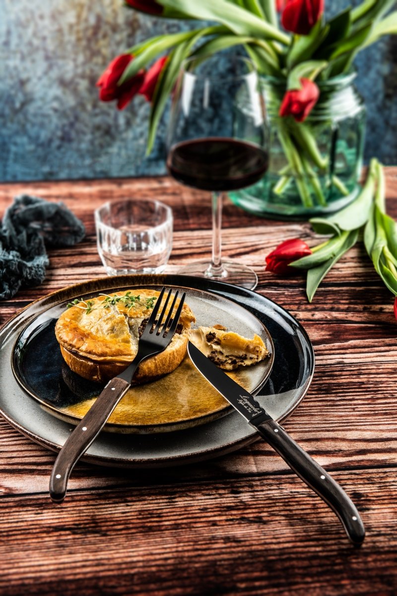 Noże Laguiole do steków Luxury Line  Wenge 6 szt. Eleganckie pudełko na prezent