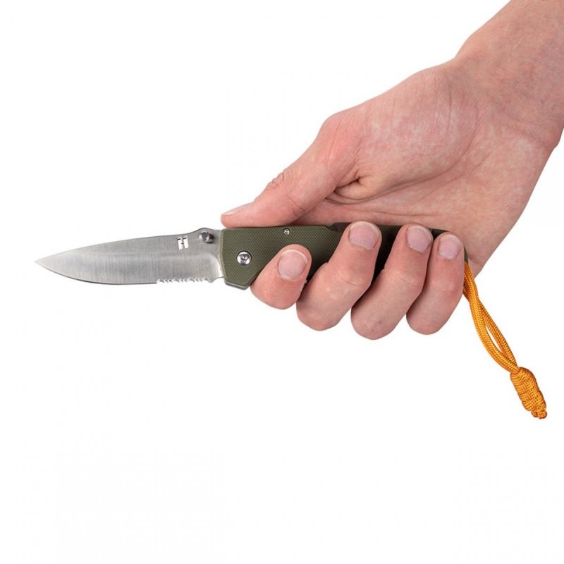 Nóż EDC składany ze sznurkiem  Homey's, DIY, Karl, stal nierdzewna G10, pudełko