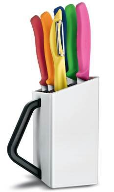 Blok z kolorowymi nożami Swiss Classic Utility Victorinox 6.7127.6L14  