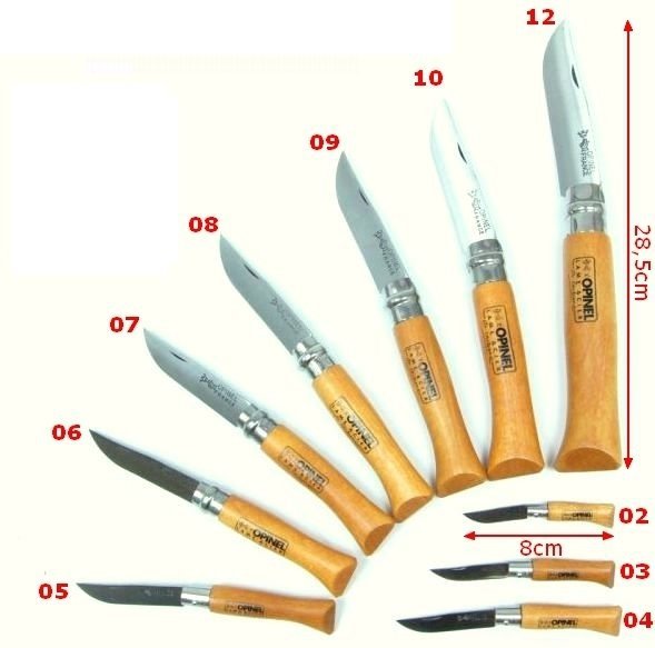 Nóż składany Opinel 10 - Lekki nóż EDC z blokadą Virobloc, ergonomiczna rękojeść z drewna bukowego - 23 cm - Opinel