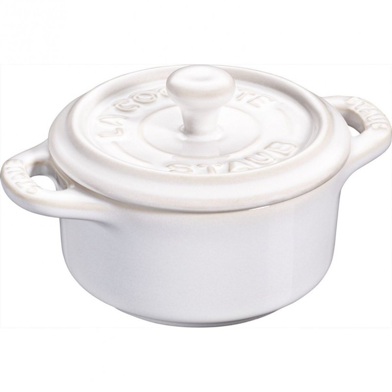 4x Mini Cocotte Okrągły 10 Cm, Kość Słoniowa Gift Giving Staub