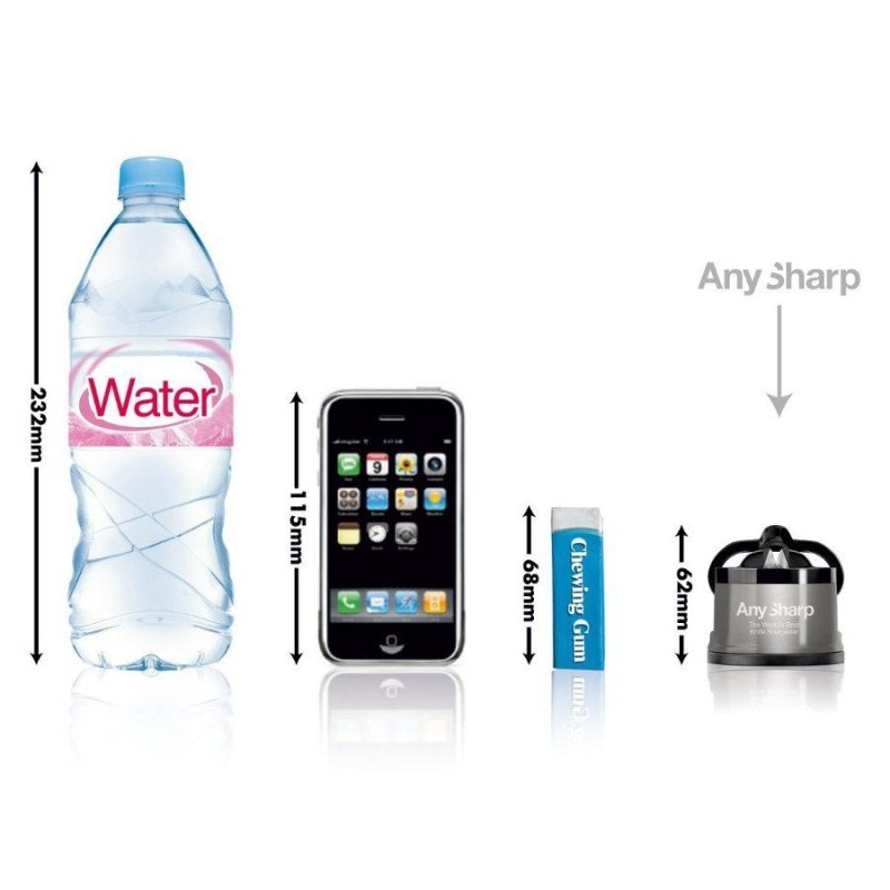 Ostrzałka AnySharp PRO Silver, wolfram, metalowa, do noży