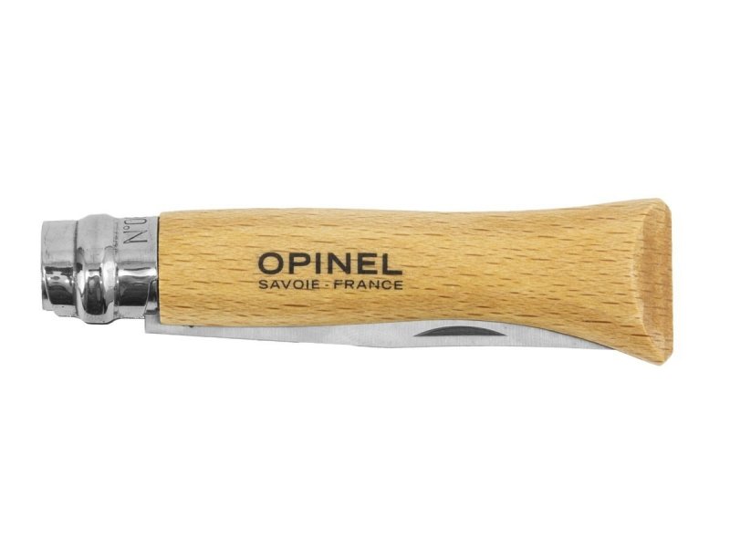 Nóż składany Opinel 6 Inox Buk - Lekki, blokowane ostrze Virobloc, do codziennego użytku - 73 mm - Opinel