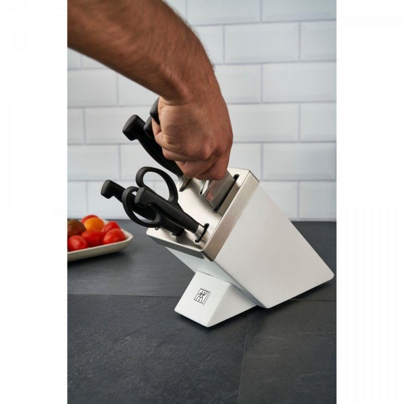 Zestaw 5 Noży W Bloku Samoostrzącym Biały Four Star Zwilling