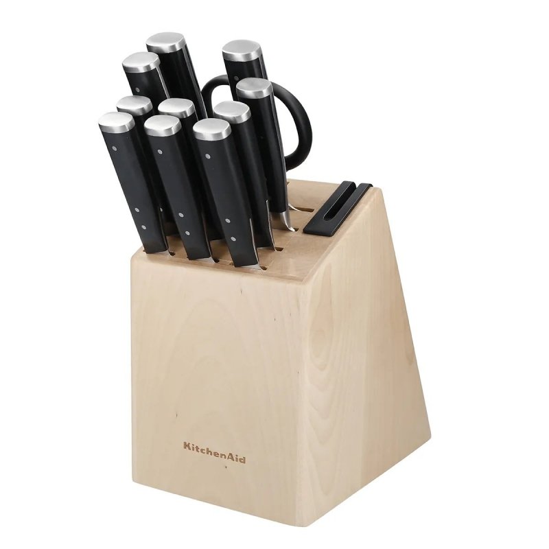 KitchenAid blok z 10 nożami, nożyczkami i ostrzałką 11-cz