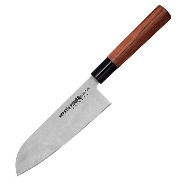 Samura Okinawa nóż Kuchenny Santoku 175mm w Stylu Japońskim uniwersalny