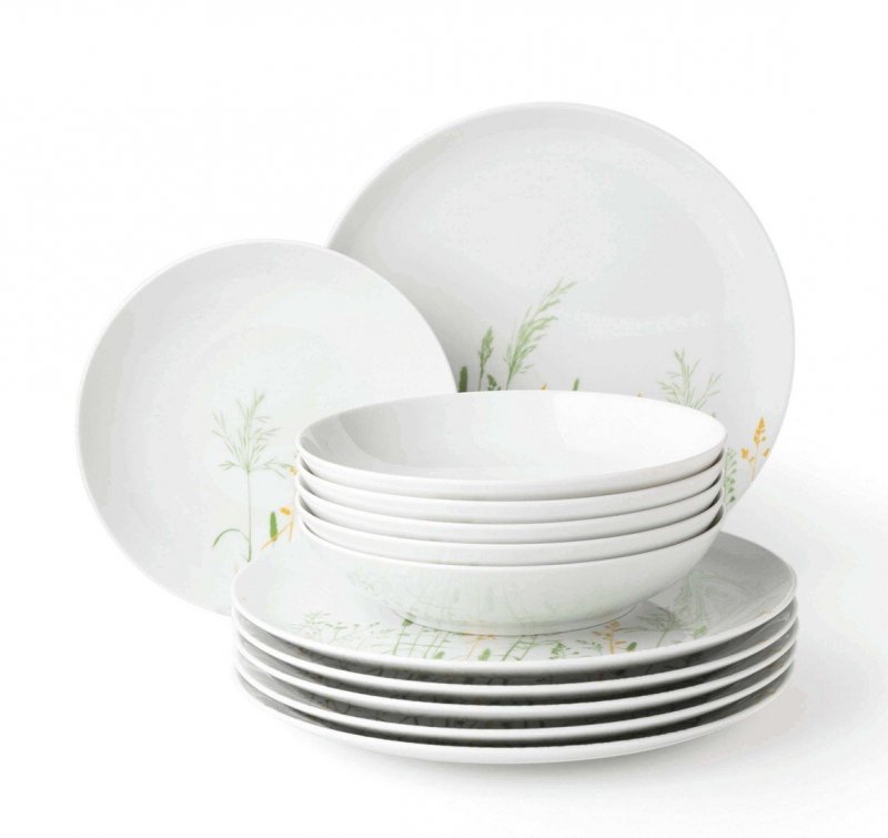 SELTMANN MEADOW GRASSES GREEN Serwis Obiadowy Dla 6 Osób Meadow Grasses Green Seltman Wieden