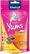 Vitakraft CAT YUMS 40g + 20% przysmak dla kota z kurczakiem i trawą