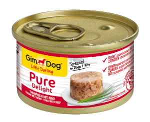 GimDog Pure Deli puszka dla psa z tuńczykiem i wołowiną 85g