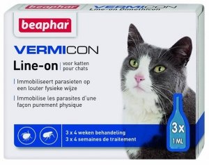 Beaphar Vermicon p/ektopasożyt Cat 3x1ml