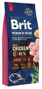 Brit Premium By Nature L Junior karma dla Juniorów z kurczakiem 15kg