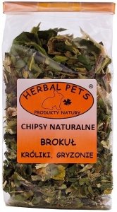 Herbal Pets Chipsy Brokuł dla gryzoni i królików 50g