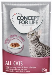 Concept for life Saszetka dla kota All Cats w sosie 85g