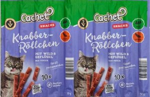 Cachet kabanosy dla kota dziczyzna drób 10 szt.