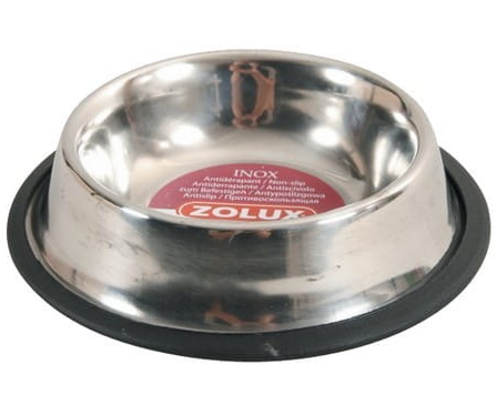 Zolux Miska Inox na gumie o 25cm 0,9L