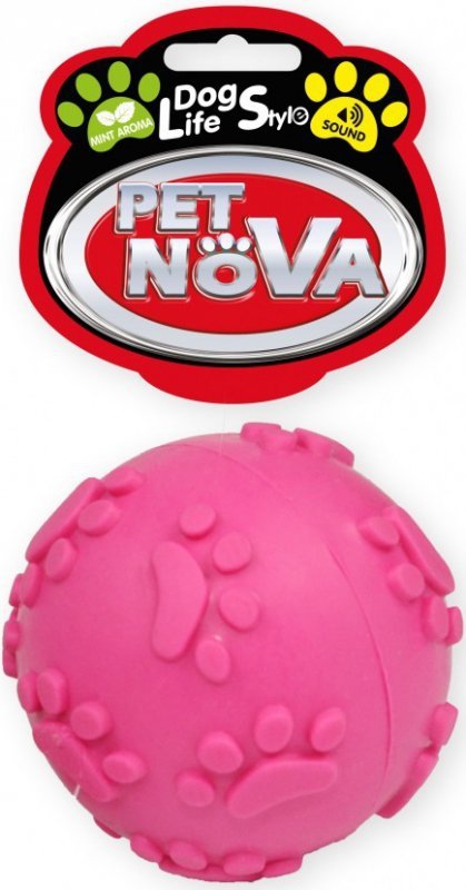Pet Nova Piłka 6cm z dzwiękiem, różowa
