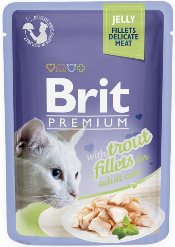 Brit Premium Cat 85g karma dla kota ze pstrągiem w galaretce saszetka