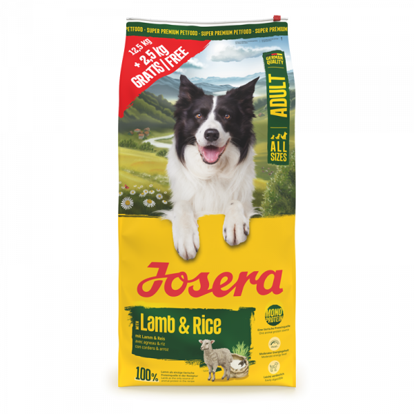 JOSERA A/S Adult Lamb Rice 12,5kg + 2,5kg GRATIS