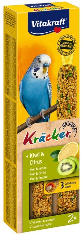Vitakraft Kracker kolby dla papugi falistej 2szt Kiwi/Cytrusy