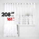 Komplet balkonowy z falbanami na przelotkach Laura 400X130 /  Emilii 145X250
