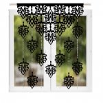 Panel dekoracyjny  110 x 150 z zawieszkami i koralikami Flavia - czarny