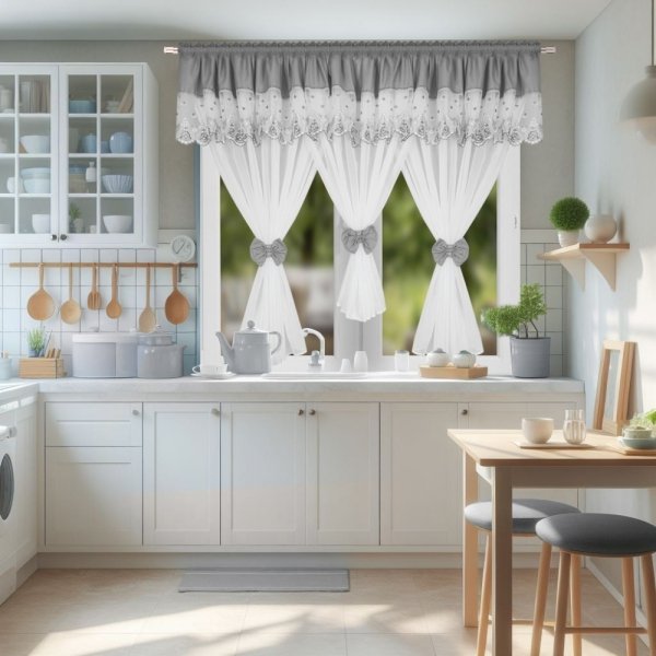 Komplet Verona w jadalni – zestawienie szarości i bieli