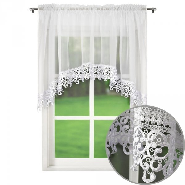 Firana z gipiurą 200 × 100 cm - Nelli.pl