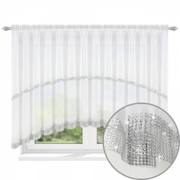 Firana gotowa z cyrkoniami 400 × 150 cm lub 500 × 150 cm - Nelli.pl 
