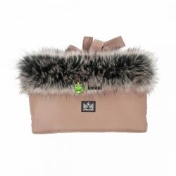 WODOODPORNA Mufka do wózka z futerkiem LITTLE ELITE Muff do PRIME CLASSIC CAMEL / BRĄZ