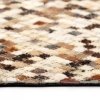 Patchworkowy dywan ze skóry bydlęcej, 80x150 cm, brązowo-biały