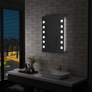 Ścienne lustro łazienkowe z LED, 60 x 80 cm