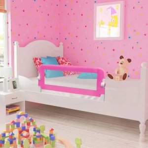 Barierki do łóżeczka dziecięcego, 2 szt., różowe, 102x42 cm