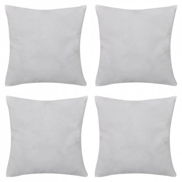 4 Białe bawełniane poszewki na poduszki 50 x 50 cm
