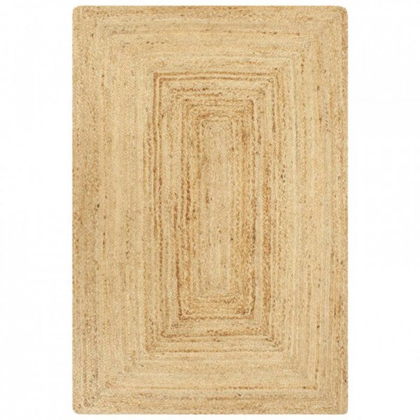 Ręcznie wykonany dywan, juta, naturalny, 80x160 cm