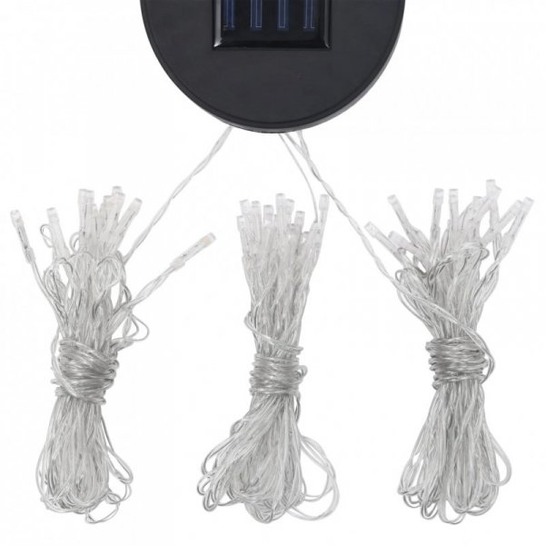 Altana ze sznurem lampek, 300x300 cm, kremowa, aluminium