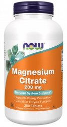 NOW FOODS Magnesium Citrate - Cytrynian Magnezu 200 mg (250 tabl.)