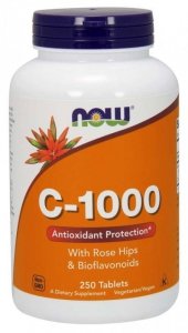 NOW FOODS Witamina C 1000 mg z bioflawonoidami i dziką różą (250 tabl.)