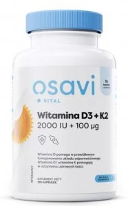OSAVI Witamina D3 + K2, 2000 IU + 100 mcg (120 kaps.)