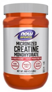 NOW FOODS Creatine Monohydrate, Micronized - Kreatyna Mikronizowany Monohydrat w proszku (500 g)