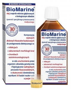 MARINEX BioMarine olej z wątrób rekinów głębinowych o biologicznym składzie (100 ml)