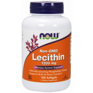 NOW FOODS Lecytyna 1200 mg non GMO (100 kaps.)