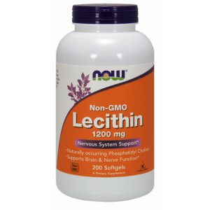 NOW FOODS Lecithin - Lecytyna sojowa 1200 mg non GMO (200 kaps.)