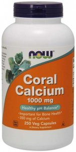 NOW FOODS Wapno Koralowe (Coral Calcium) - Wapno z Koralowca 1000 mg (250 kaps.) 