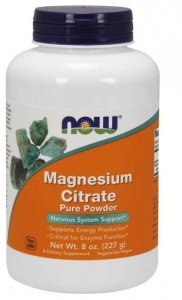 NOW FOODS Magnesium Citrate - Cytrynian Magnezu (227 g)
