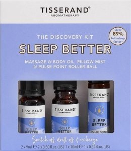 TISSERAND AROMATHERAPY Sleep Better Discovery Kit - Zestaw produktów eterycznych na dobry sen (2 x 9 ml, 1 x 10 ml)