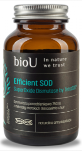 BIOU Efficient SOD SuperOxide Dismutase by TetraSOD 750 IU (60 kaps.)
