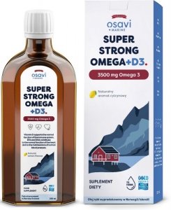 OSAVI Super Strong Omega +D3, 3500 mg - smak cytrynowy (250 ml)
