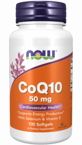 NOW FOODS CoQ10 50 mg - Koenzym Q10 50 mg z Witaminą E + Selen (100 kaps.)