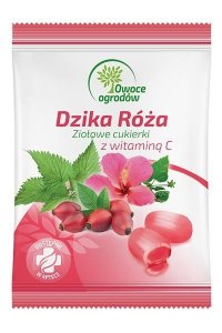 SILESIAN PHARMA Owoce Ogrodów Ziołowe Cukierki z Witaminą C - Dzika Róża 60g
