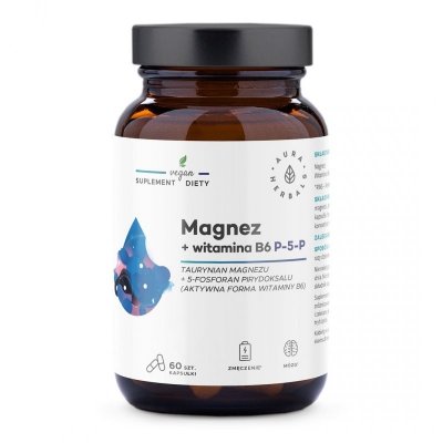 AURA HERBALS Magnez + Witamina B6 (60 kaps.)